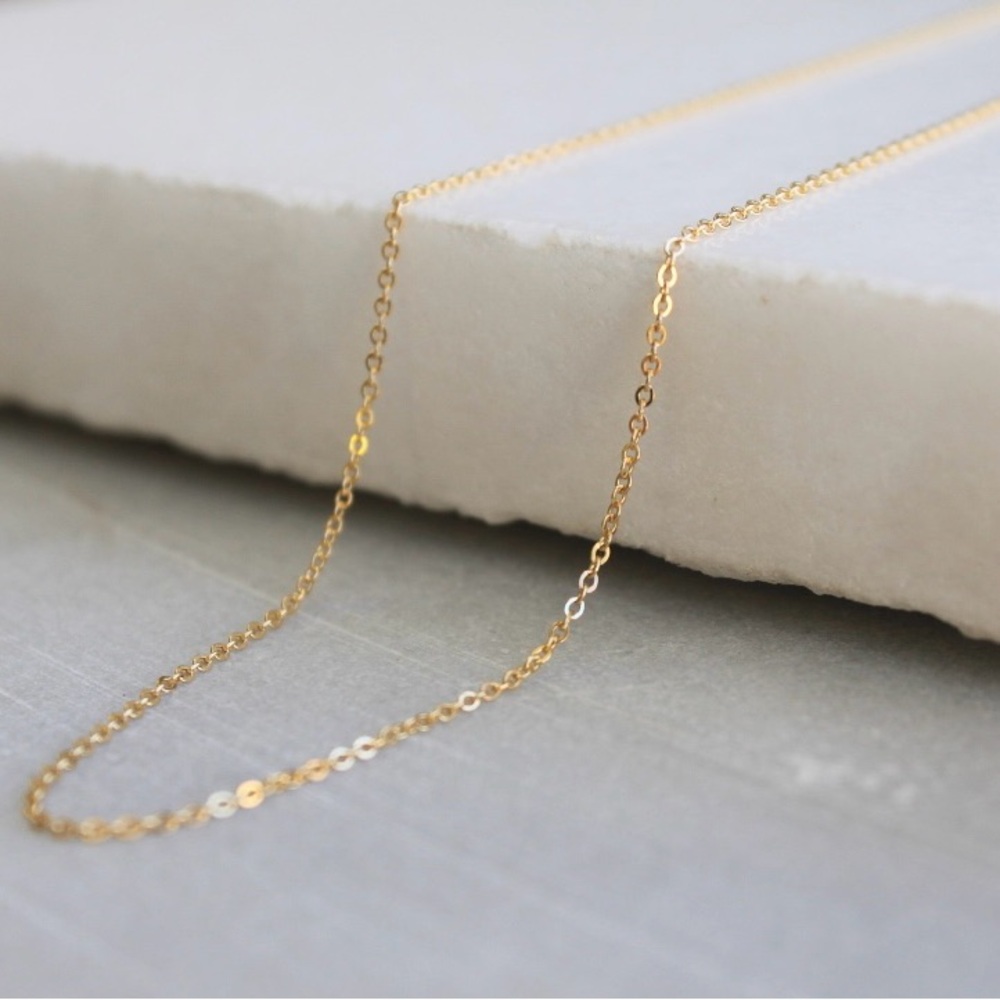 14k Rose Gold 18” Dainty Necklace